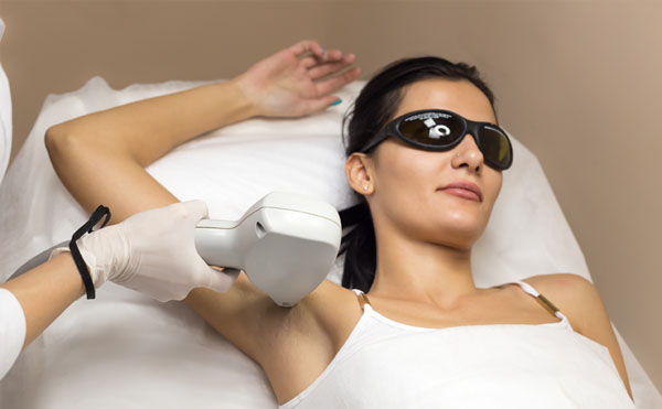 Laser therapy session